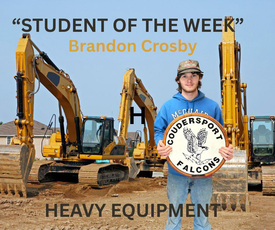 Brandon Crosby - Student of the Week for Heavy Equipment